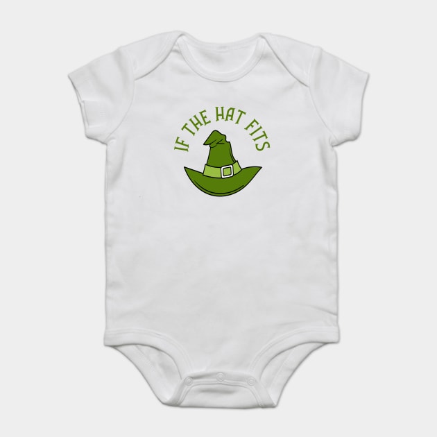 Green If The Hat Fits Cheeky Witch® Baby Bodysuit by Cheeky Witch